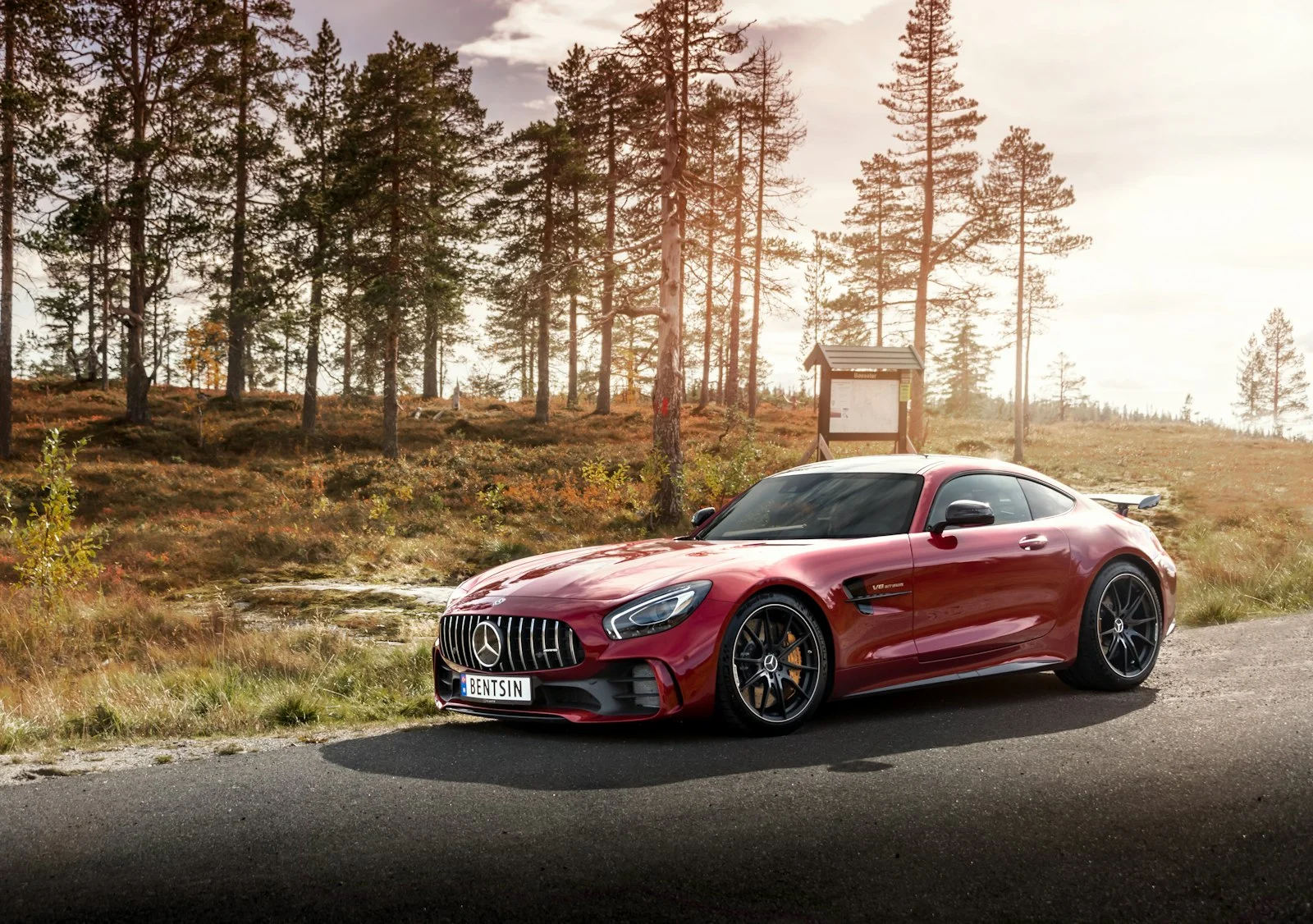 Red Mercedes-AMG GT