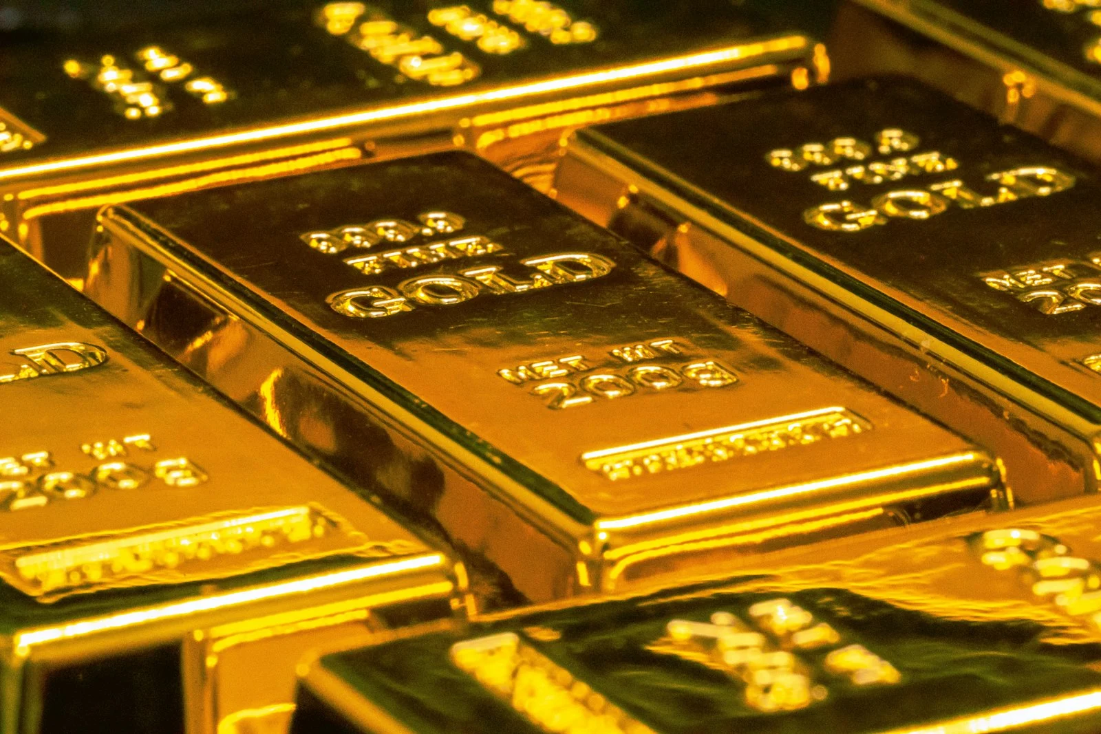 Stacked gold bars
